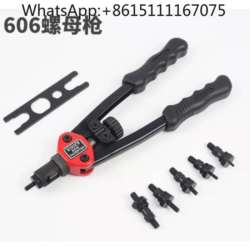 BT-606 Manual Rivet Nut Gun M3-M12 with Interchangeable Heads