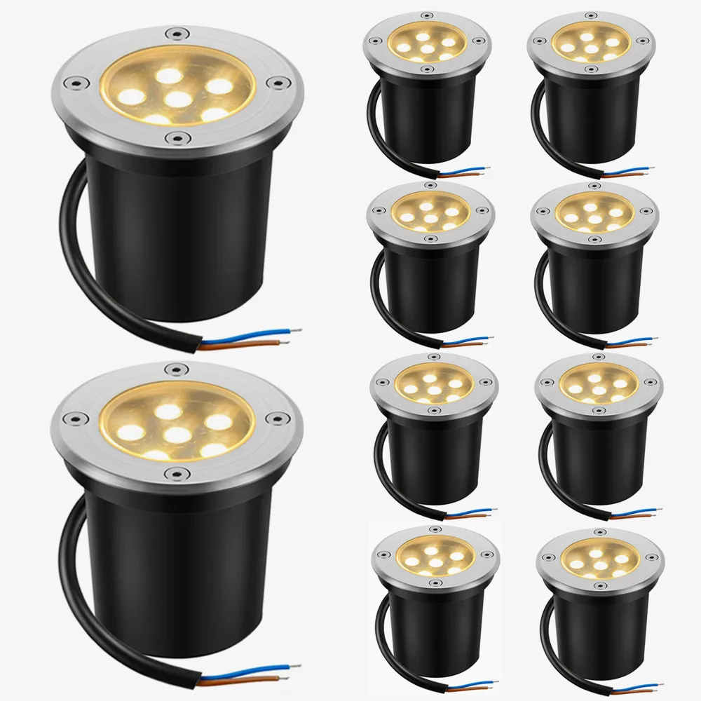 Underground Lamp LED Well Light 10W 110V 220V In Ground Light IP65 Waterproof Outdoor Landscape Spotlight for Garden Deck Step