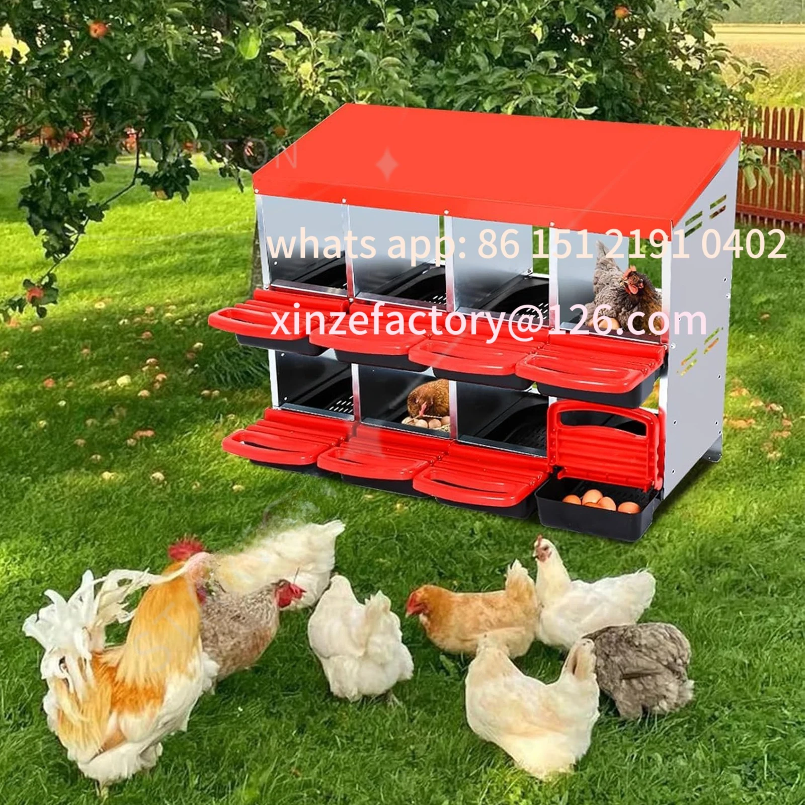 Customizable  Chicken Coop Nesting Box,Compartments Chicken Egg Laying Box, Chicken Nesting Box With Lid