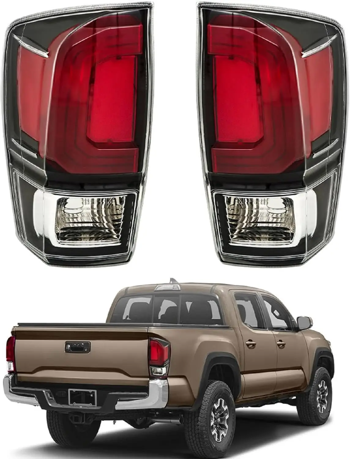 

1 Pair Tail Light for Toyota Tacoma 2016-2020, Rear Brake Lamp Assembly 8156004200 8155004200