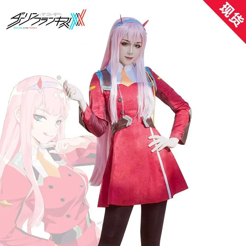 Japan Anime Cosplay Wig 02 Cosplay Synthetic Hair Anime Zero Two Pink Wig Long Synthetic Hair for Women