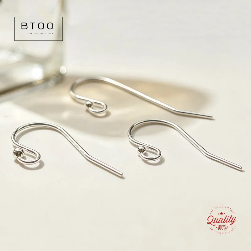 Ball End Ear Wire 0.66/0.76mm Loop Jewelry Findings Wholesale Ear Components for Handmade Earrings 925 Sterling Silver