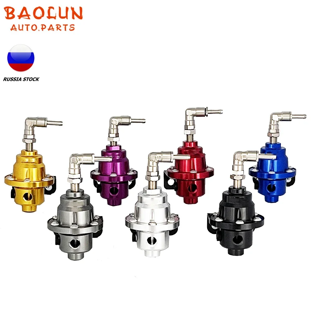 BAOLUN  Universal Car Adjustable  Fuel Pressure Regulator Type-S With Gauge And Instruction With logo