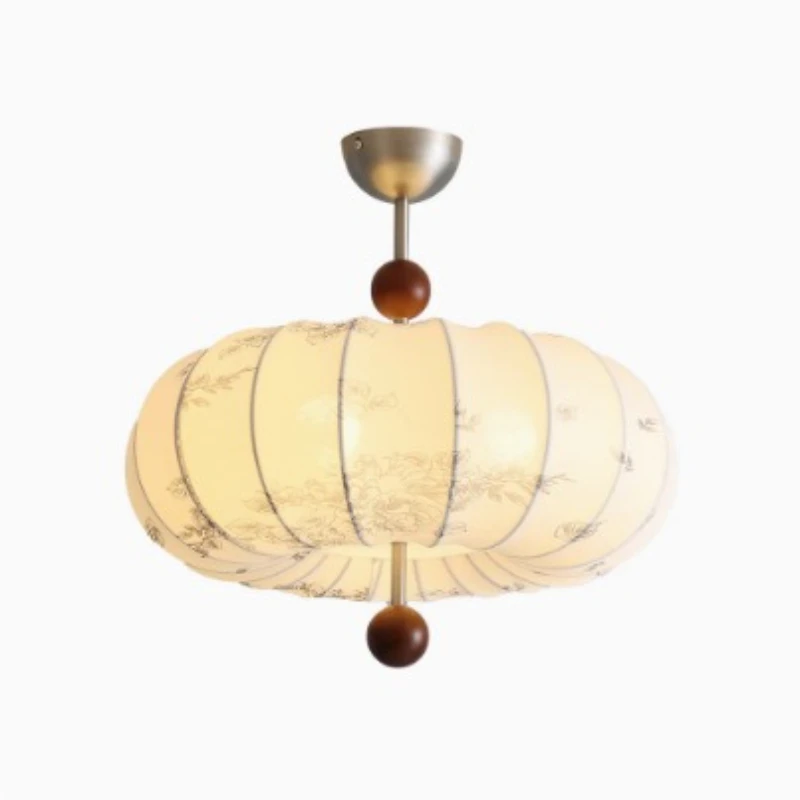 Retro Nanyang style bedroom ceiling lamp, new medieval creative pumpkin plastic arts study master bedroom lamp