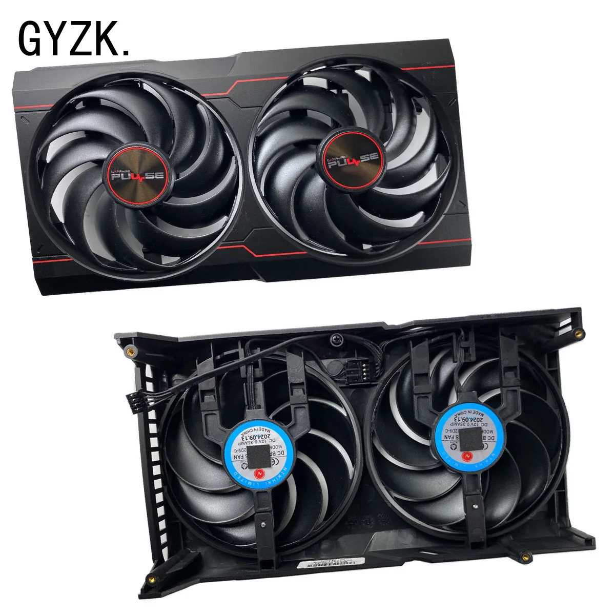 New For SAPPHIRE Radeon RX6600 6600XT PULSE Graphics Card Replacement Fan Panel with fan set