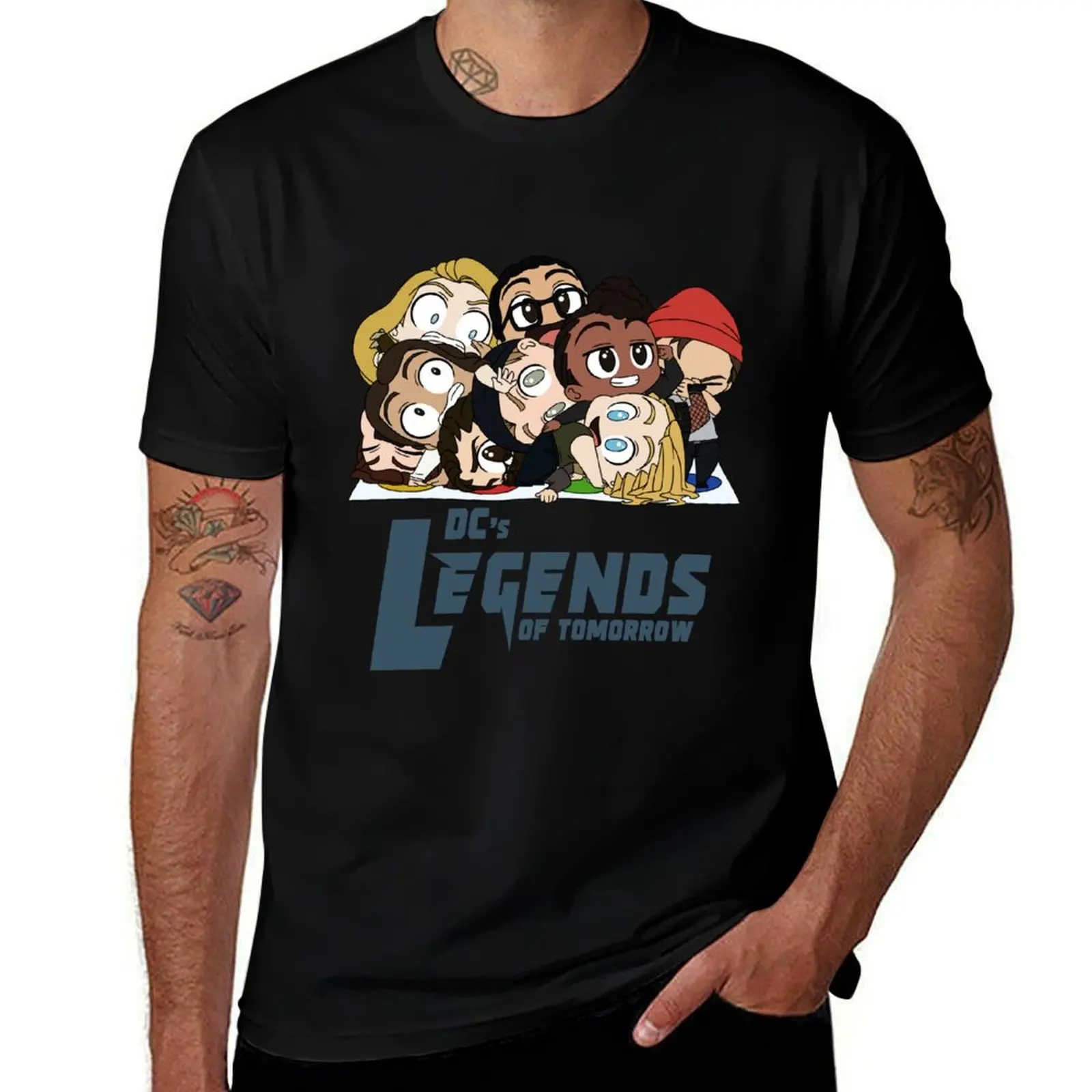 Legends con Twister Game T-Shirt Retro Style Print Casual Top