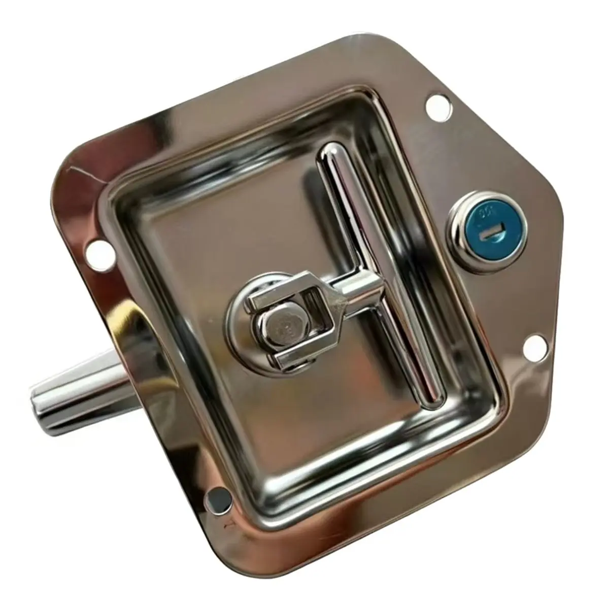 【CYBER MONDAY】Stainless Steel Recessed Paddle Handle Lock with T-Folding Panel Lock 1Pcs