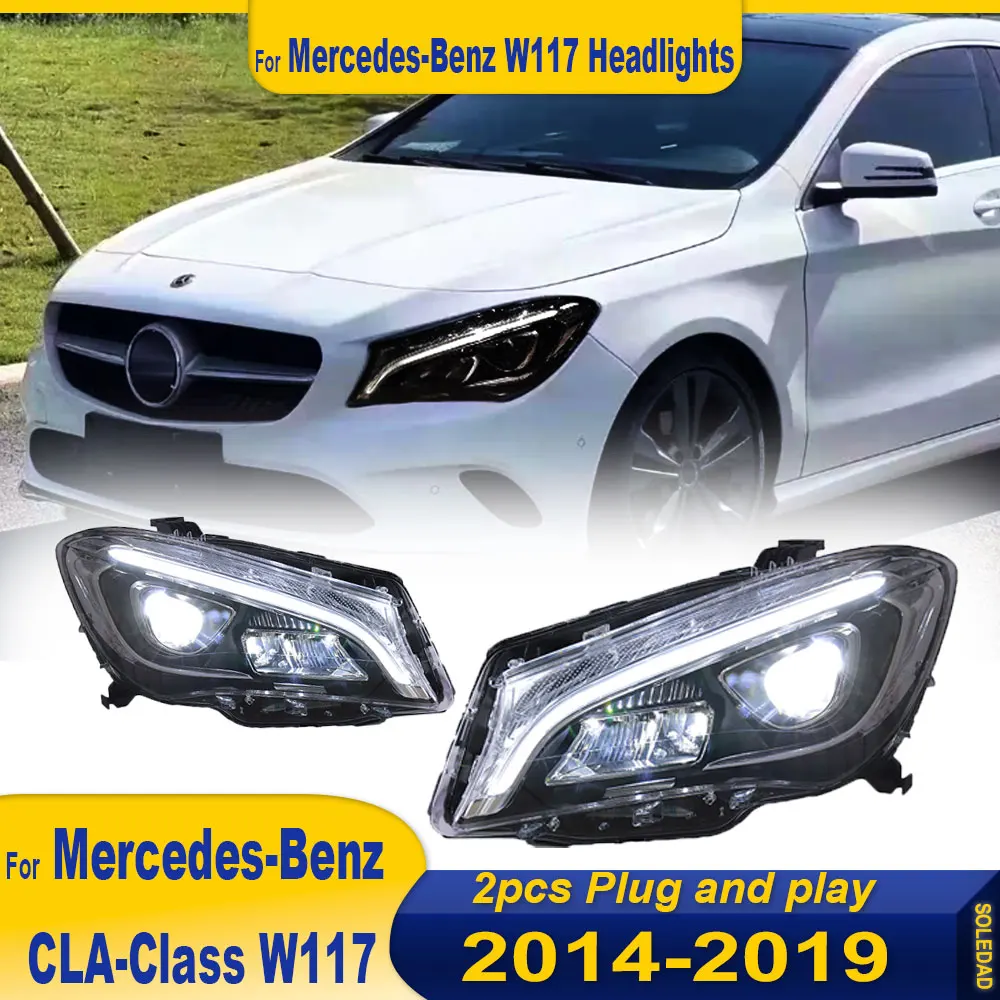 Headlights For Mercedes-Benz CLA W117 2013 2014 2015 2016-2019 full LED DRL Dynamic Signal Lamp HeadLamp Front light Assembly