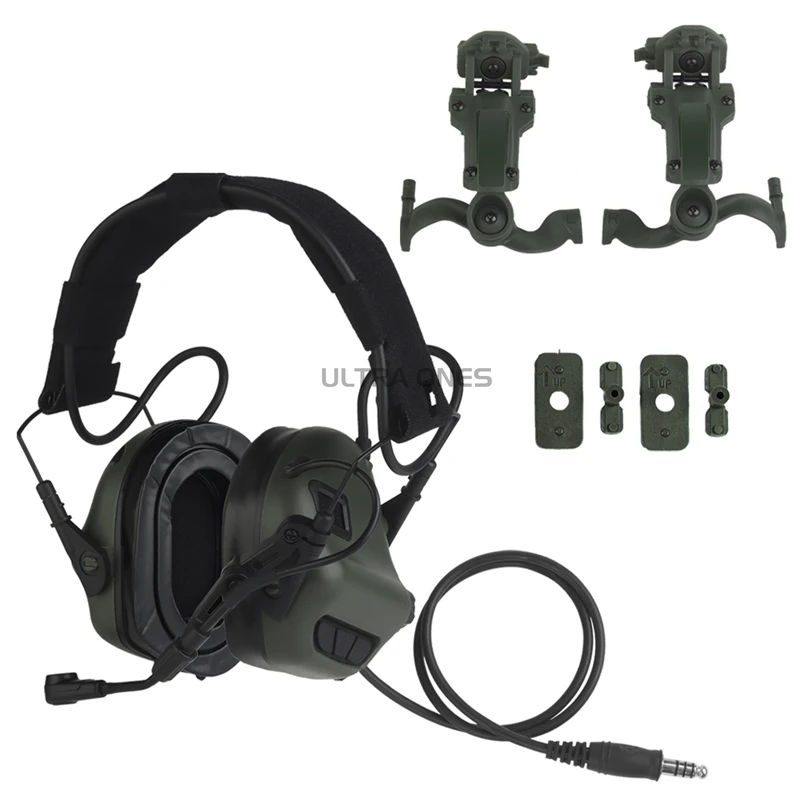 Tactical Headset with Pickup and Active Noise Reduction Helmet Version Shooting Earmuffs Hunting Combat Communication Headphones