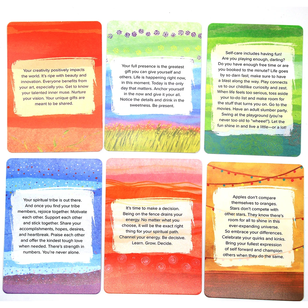 ملاحظات الحب المجنونة والمثيرة أوراكل سطح السفينة بواسطة كريس كار عمل فني من لوري بورتكا 52 رسائل سطح البطاقة من نفسك الداخلي الرائع