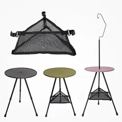 Under Table Storage Bag Easy to Store Triangular Mesh Bag Folding Table Bag for Camping BBQ Fishing Trips Fishing Outdoor