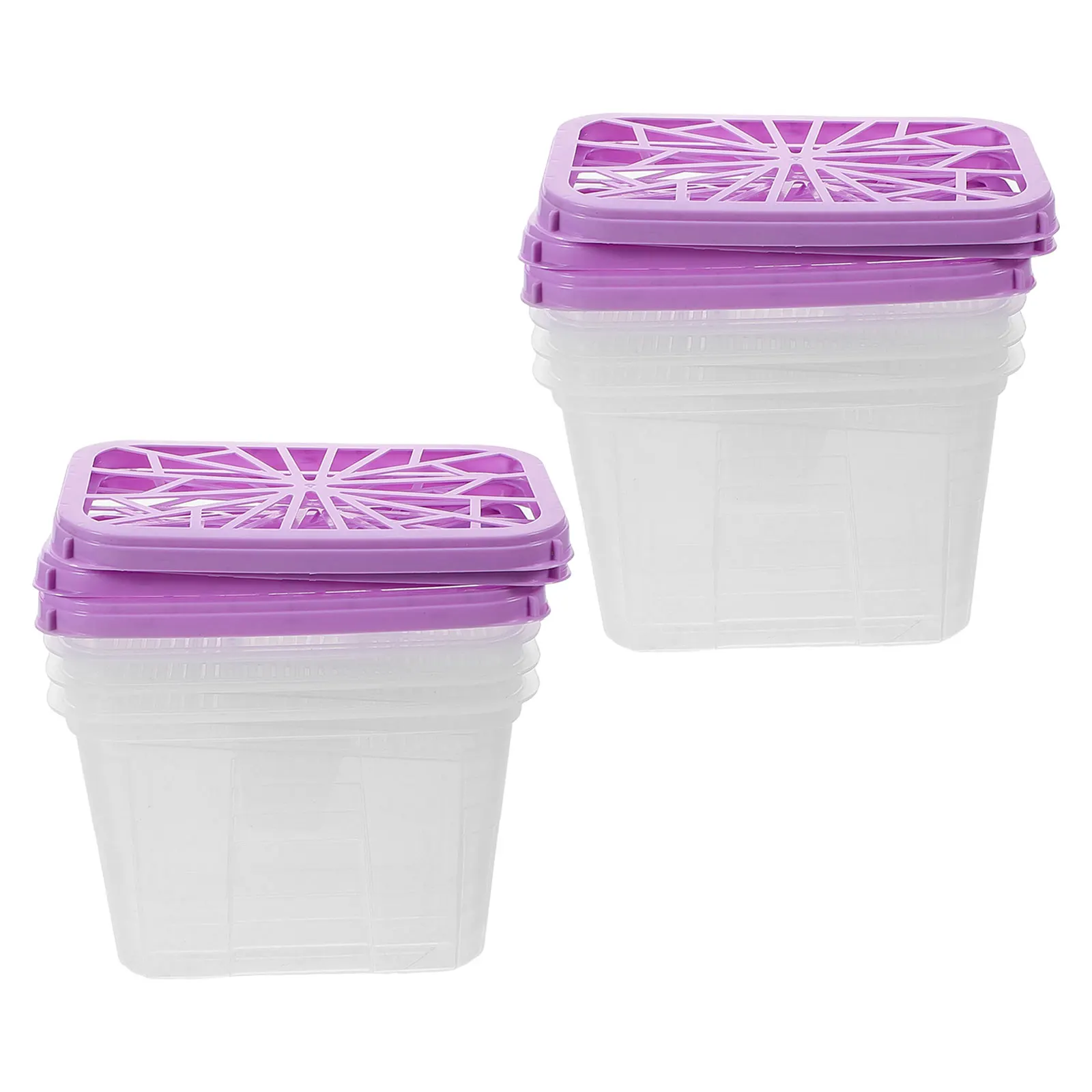 

8Pcs Moisture Absorber Empty Storage Boxes Refillable Plastic Containers for Wardrobe Kitchen Shoe Cabinet Moisture Control