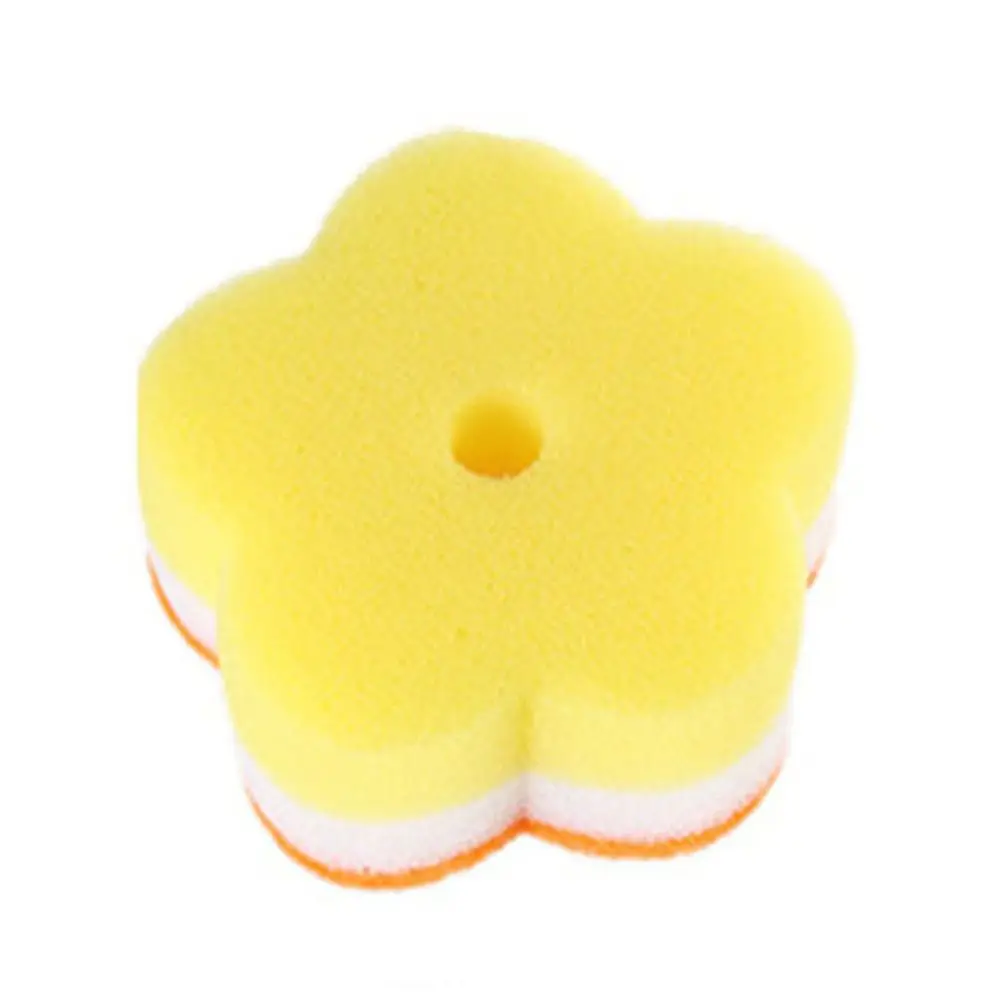 Flower Shaped Dishes Washing Cleaner Sponge Cleaning Tools Bathroom Eraser Kitchen