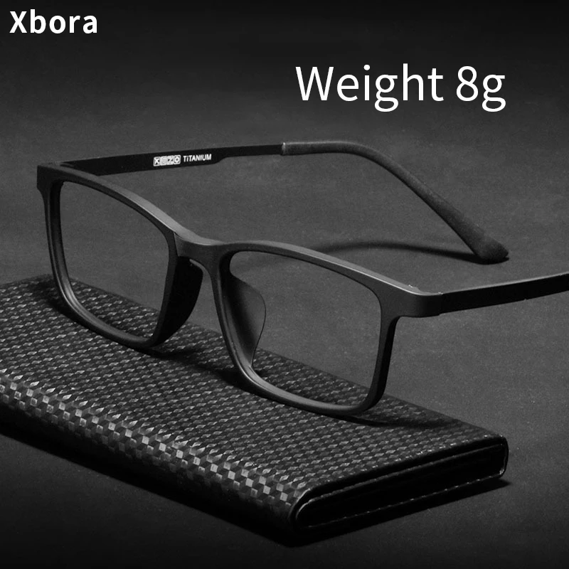 

Xbora Retro Square Pure Titanium High-End Business Men's Optical Eyewear Frames Women's Fashion Optical Glasses 3058HR