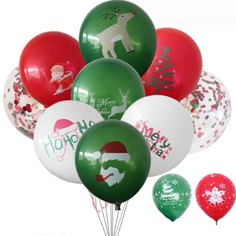 

25Pcs 12inch Christmas Decorative Latex Balloon Thickened Inflatable Balloon Gift Party Decorative Supplies