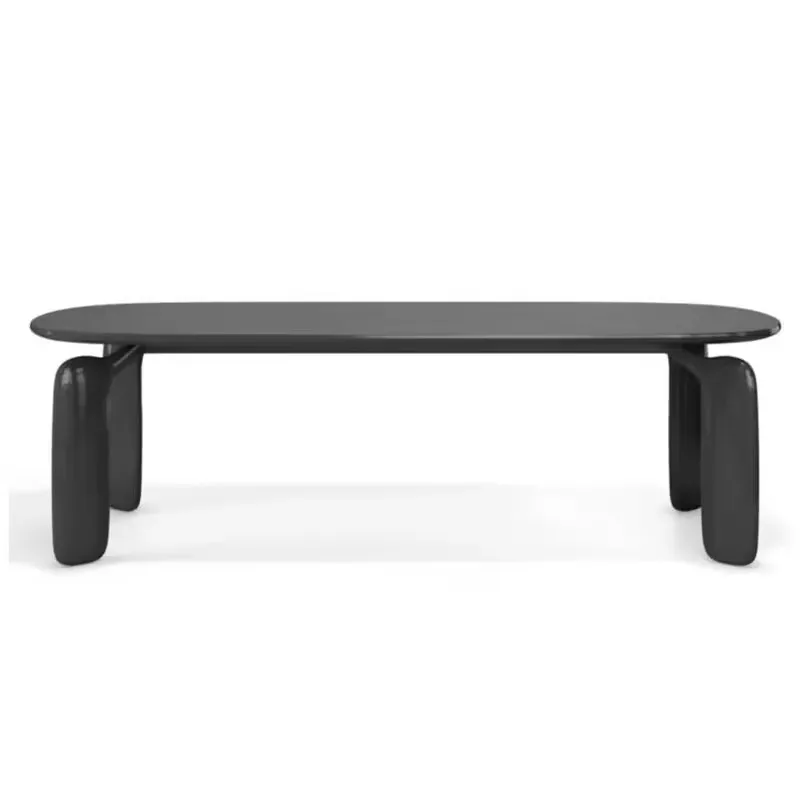 

All Solid Wood Medieval Dining Table Set Simple Modern Rectangular and Oval Tables for Living Room for Hotels