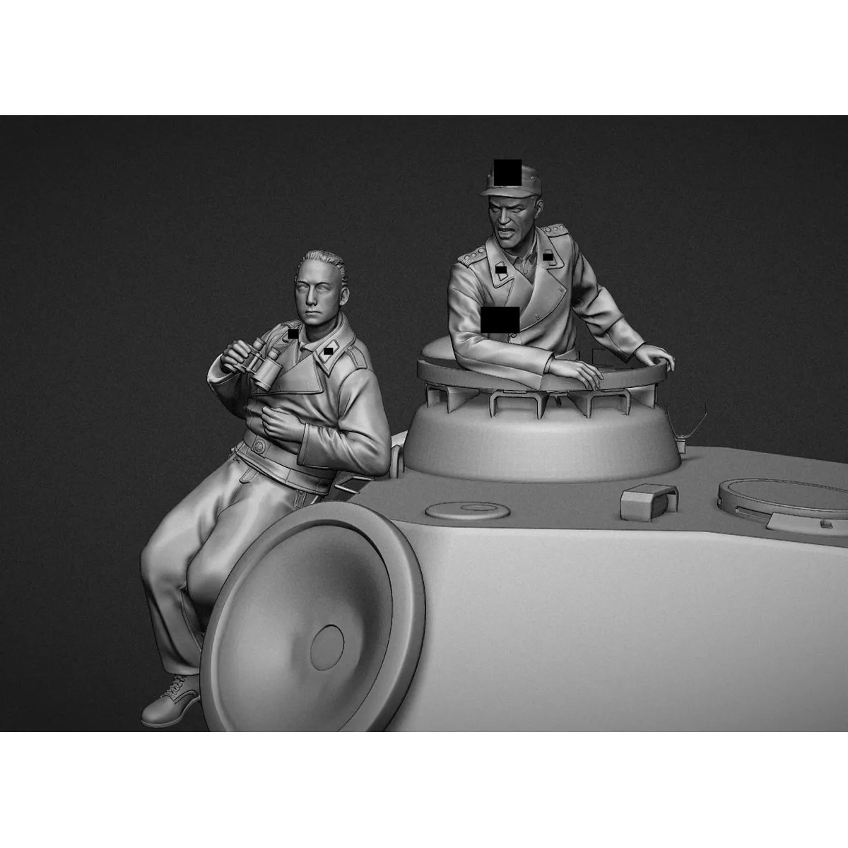 

1/35 Resin unpainted model kit, military theme, World War II German tank crew (2 people only) unassembled and unpainted GK,1368R