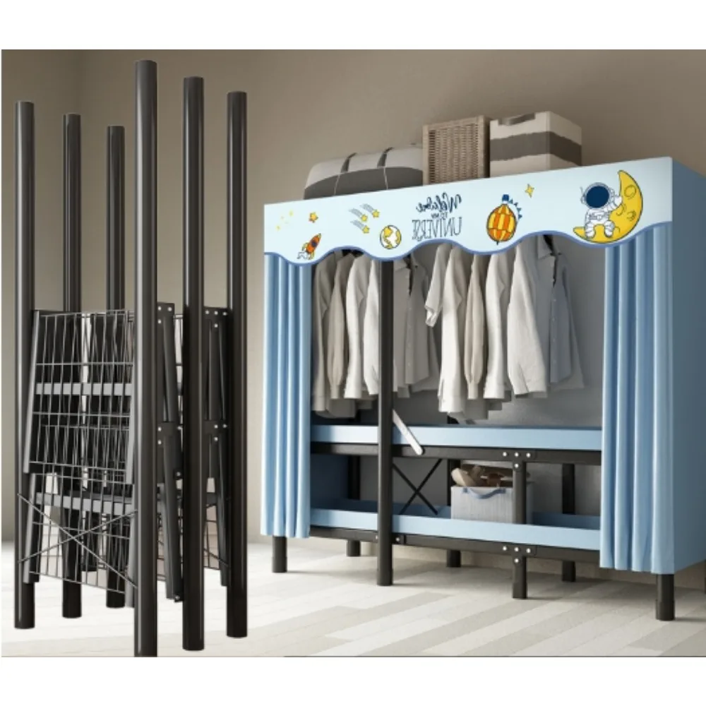 Folding Home Bedroom Wardrobe Installation free wardrobe, foldable simple clothing storage rack, integrated storage cabinet