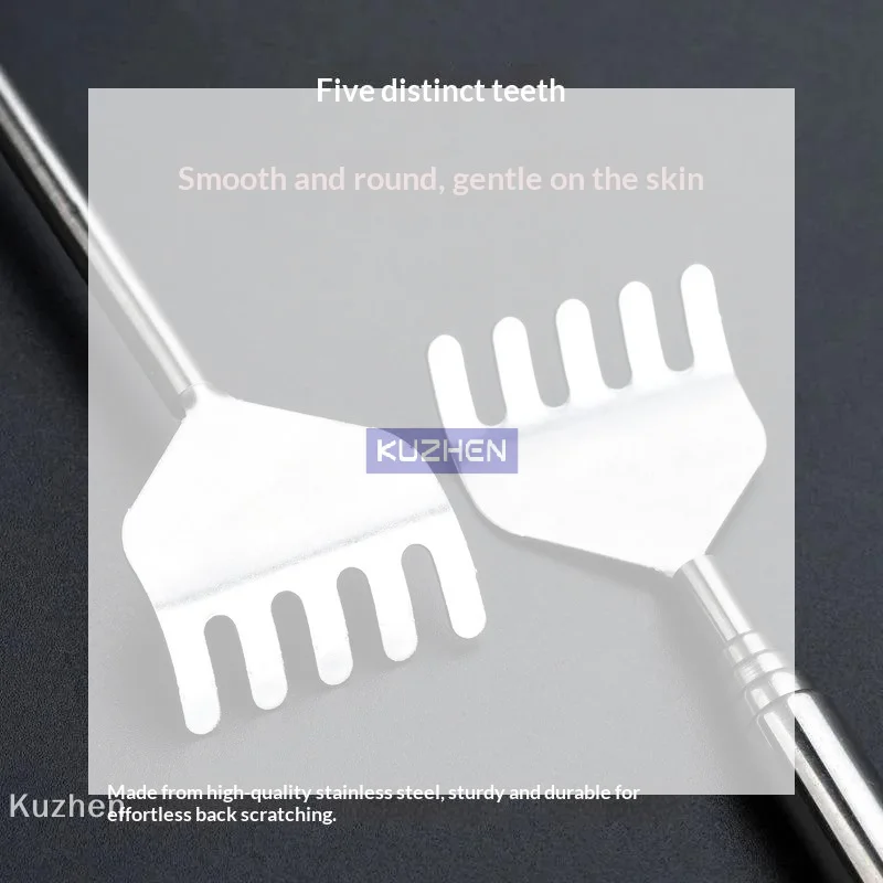 /Kuz/3Pcs Telescopic Back Scratcher Stainless Steel Portable Pen Style Retractable Itch Relief Tool Smooth Claw For Home Travel