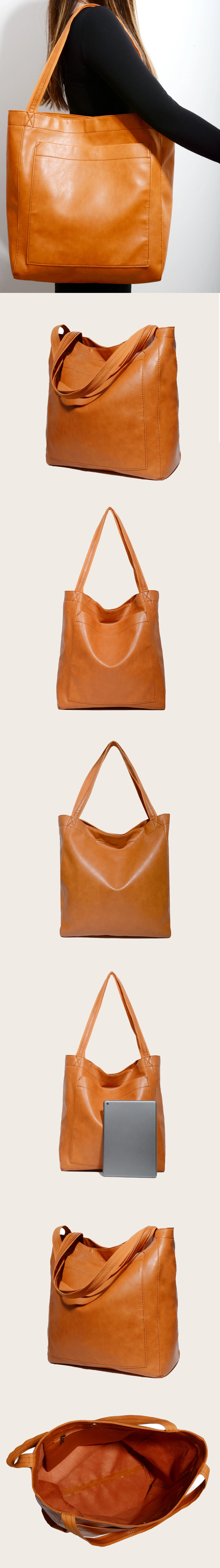2025, große Kapazität Frauen Taschen Öl Wachs Leder Mode Geldbörse Schulter Taschen Mit Seitentaschen Mädchen Handtaschen Weibliche Totes – Detail 9