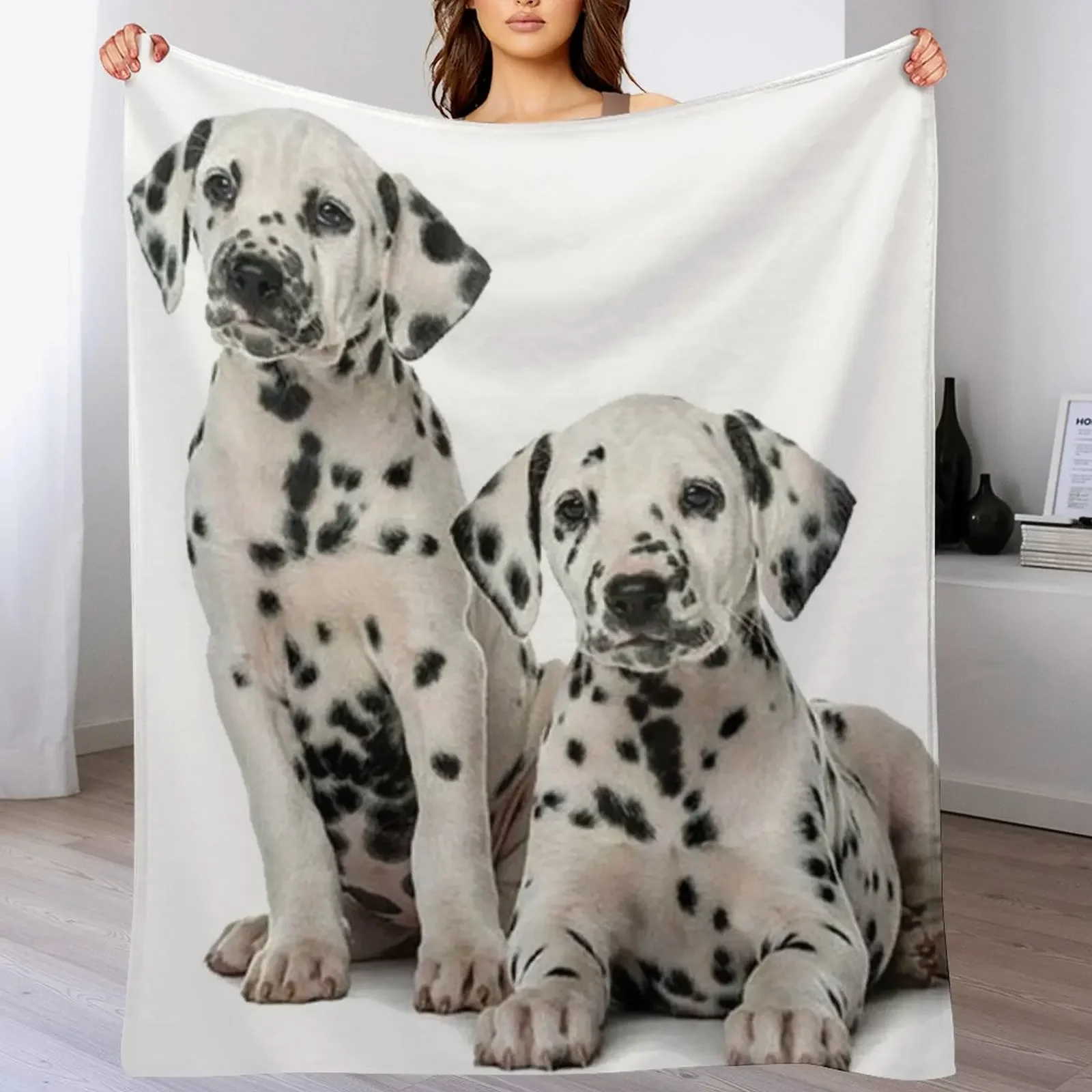 New Dalmatian Puppies - 101 Dogs Throw Blanket No Pilling Soft Warm Blanket for Bed
