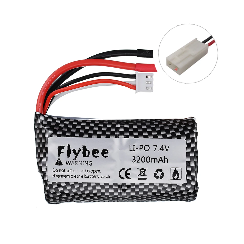 18650 aggiornamento batteria da 3000mAh a 3200mAh per Syma S033g Q1 H100 H101 H102 H103 per waltys car rc modello EL-2P/SM/JST/T plug