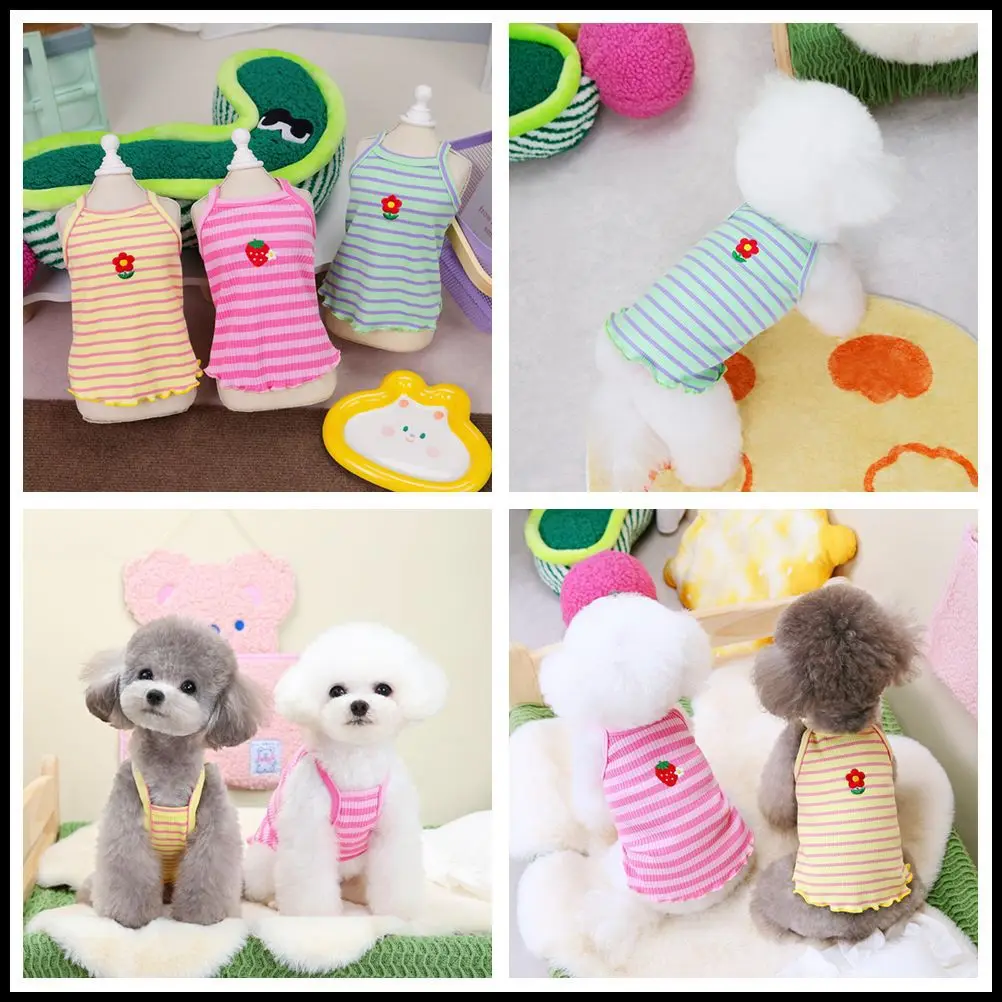 

Comfortable Cotton Cat Suspender Skirt Cute Fashion Pet Princess Dresses Soft Breathable Pet Clothes Spring