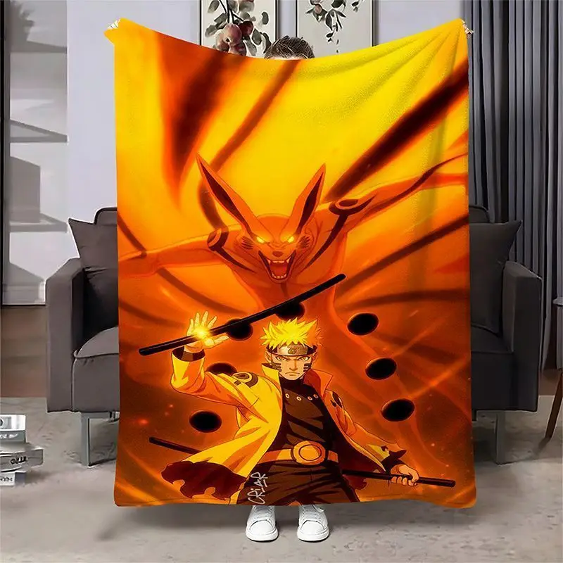 NARUTO Uzumaki Naruto Uchiha Sasuke Klimaanlagen-Decke für das zweite Schlafzimmer, kreative Cartoon-bedruckte Nickerchendecke, Weihnachtsgeschenk – Detail 5
