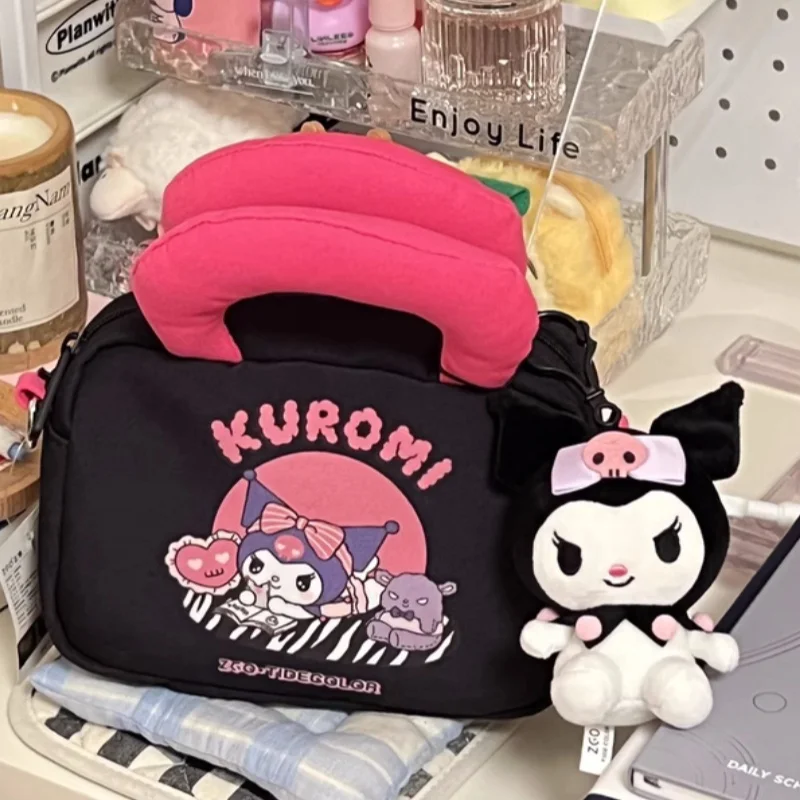 Miniso Kuromi Cinnamoroll Handbag Diagonal Package Birthday Gift Children Girls Primary School Students Practical Girls Bag Gift