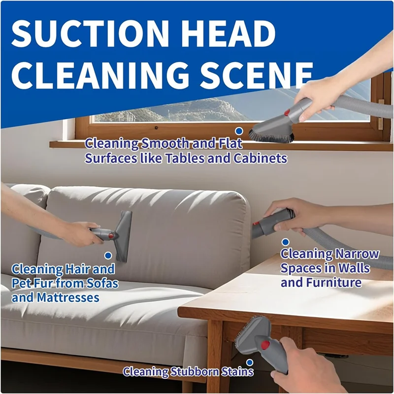 ダイソンV7 V8 V10 V11 V15用A24Pホース延長キット-掃除機アタッチメントセットクリーナードライバーベントホースマットレス隙間ツール