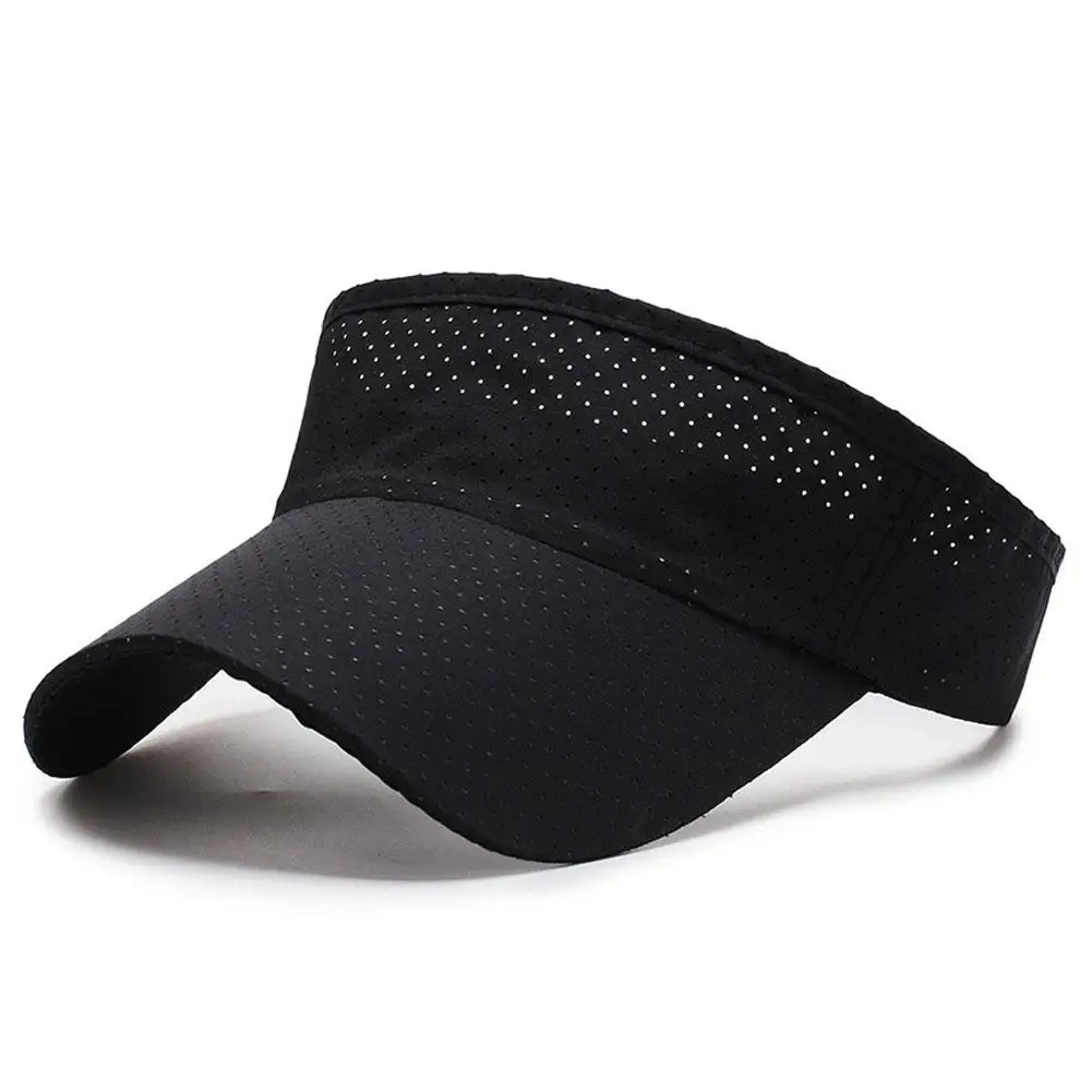 Summer Breathable Air Sun Hats Men Women Adjustable Hat UV Top Sports Tennis Visor Solid Sunscreen Running Cap Empty Protec D8F7