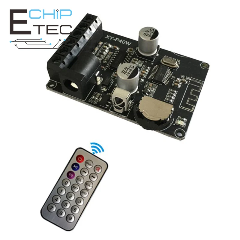 

30W/40W Stereo Bluetooth Power amplifier board 12V/24V High power digital audio amplifier module remote XY-P40W