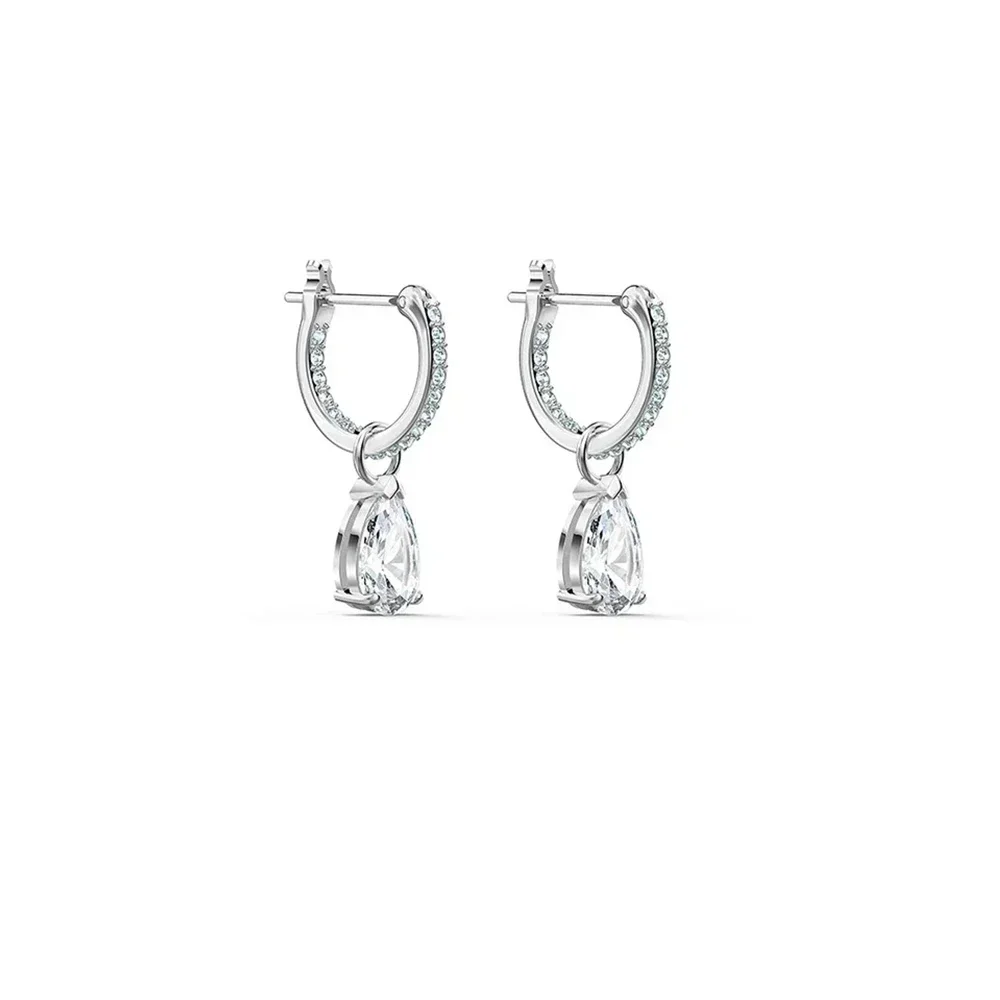 New ATTRACT Platinum Girl Earrings with Magic Gestures Exquisite Crystal Ladies Romantic Luxury Jewelry Valentine\'s Day Gift