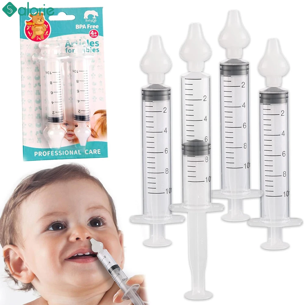 2PCS Baby Nose Cleaner Rhinitis Nasal Washer Needle Tube Baby Nasal Aspirator Cleaner Syringe Baby Nose Washing for Children