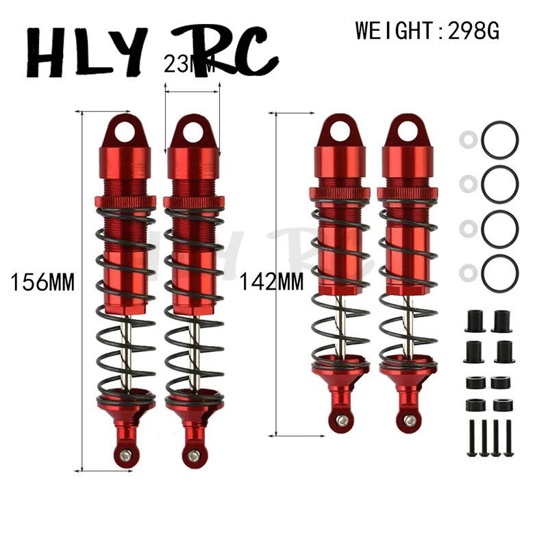 

4pcs Metal Shock Absorber 2pcs Front 2pcs Rear Shock Absorber For Traxxas 1/8 Sledge RC Monster Truck Upgrades Parts Accessories