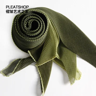 HOT SELLING miyake pleated Gradient scarf elastic candy color scarf all-match IN STOCK