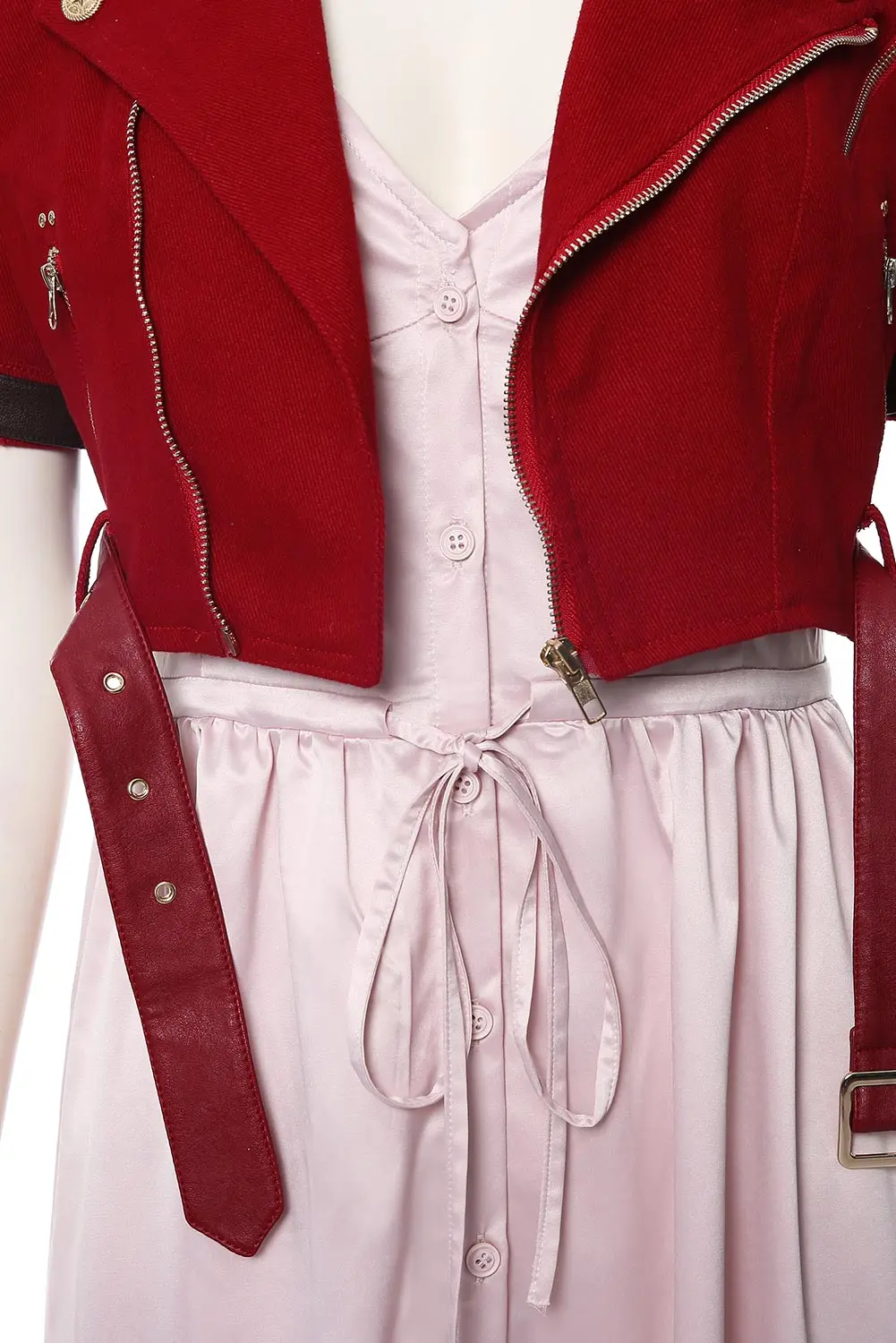 Final Fantasy VII Costume Cosplay Aerith gainsquarm Jacket Dress outfit donna Halloween Party Clothes For Ladies Role Play