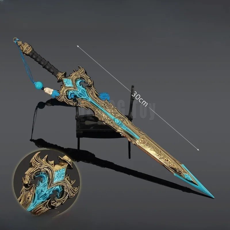 30 سنتيمتر سلسلة الأسلحة الباردة QingYun السيف السيف Enfeoffment من الآلهة الطرفية نموذج معدني السيف اكسسوارات حلية جمع
