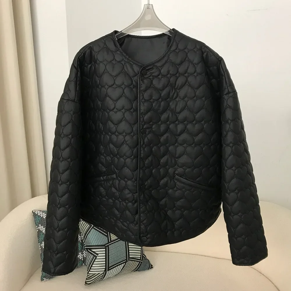 2024 Spring New PU Leather Jacket Street Fashion Thick Leather Coat Women\'s European Fashion Short Warm Designer Jackets