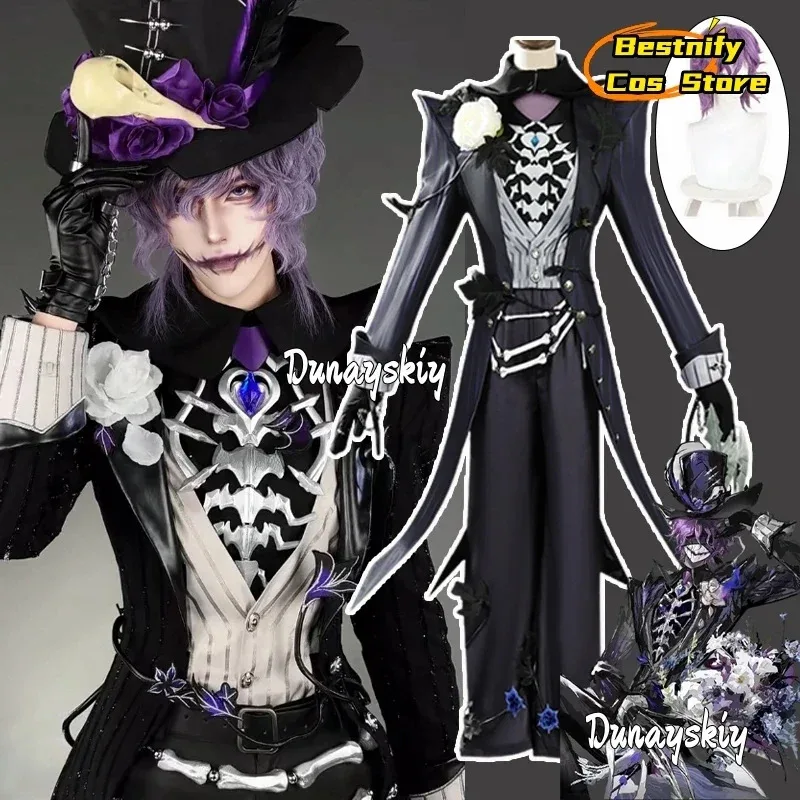 زي تنكري لعبة الهوية VJack زي الفنان الممزق زي القرون الوسطى القوطي زي أنيمي RipperUgu شعر مستعار للعب الأدوار دعامة الأحذية