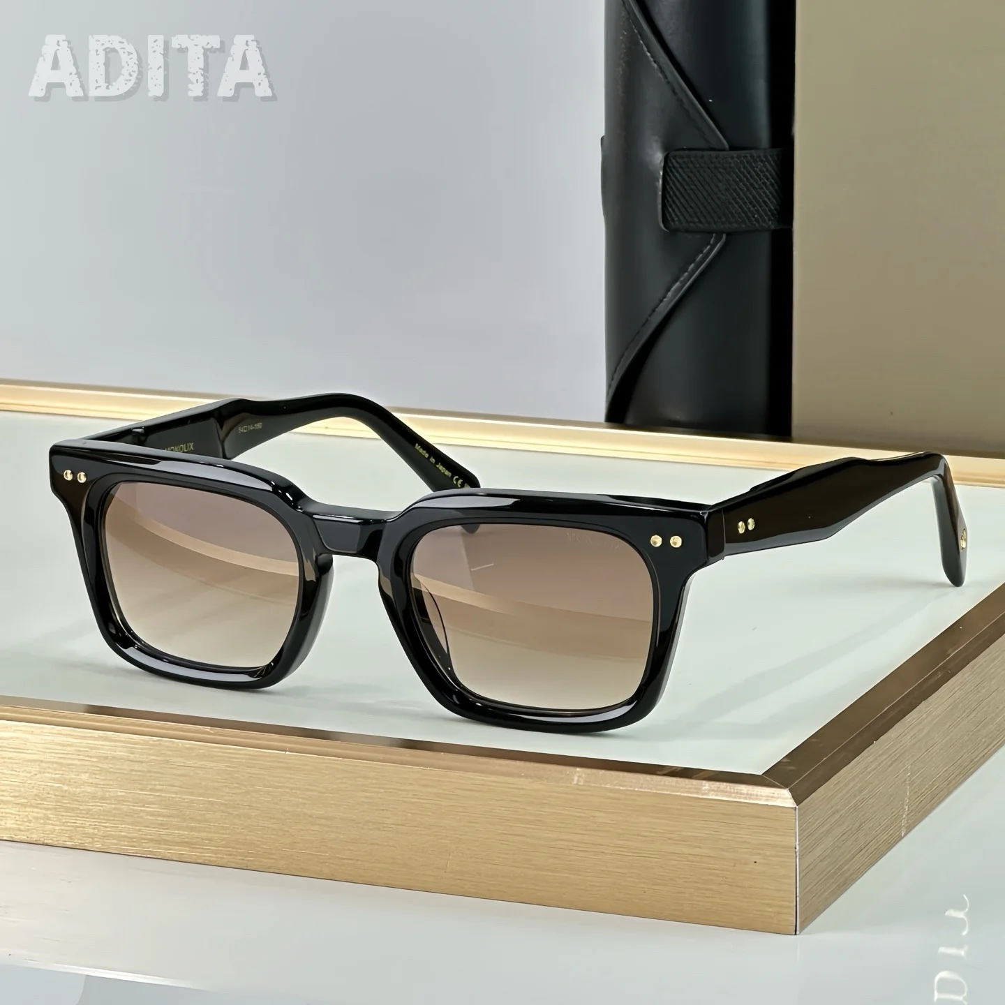 

ADITA MONOLIX Top Quality Mens Sunglasses for Women Classic Punk Luxury Acetate Titanium Designer Sunglasses with box