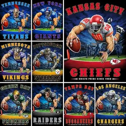 DIY National Football Team Helmet 5D Diamond Painting Full Square/Round Diamont Embroidery Cross Stitch Home Decor Art Gift