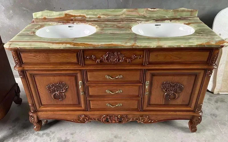 European Solid Wood Cabinet for Bathroom High Quality Premium Quality Easy to Clean Space Saving Stable Structure Easy to Use
