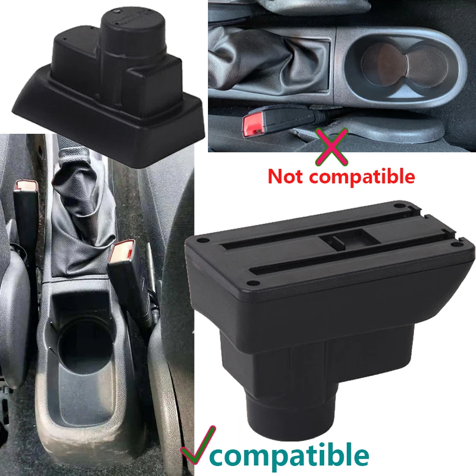For Opel Corsa D Armrest box For Opel Corsa Car Armrest Storage Box Dedicated Cup Holder Retrofit parts Interior Car Accessories