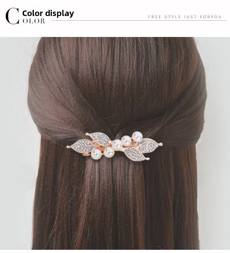 Luxus Strass Haarspange Funkelnde Kristall Blume Metall Frühling Haarspangen Braut Hochzeit Party Kopfschmuck Frauen Mädchen Geschenk – Detail 5