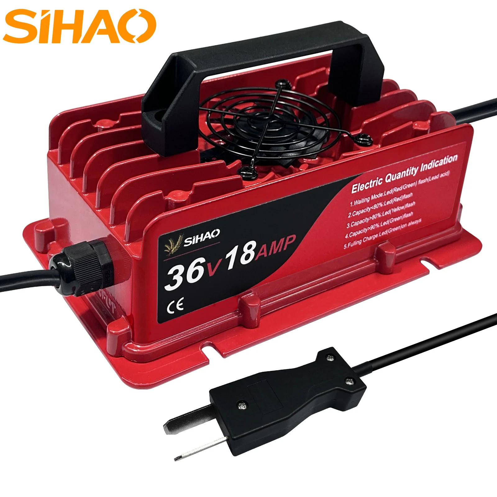 SIHAO 48V/15A 36V/18A  Battery Charger For Wheelchair golf cart RXV TXT Club Car Yamaha AGM PB Lithium Lead Acid Battery Repair