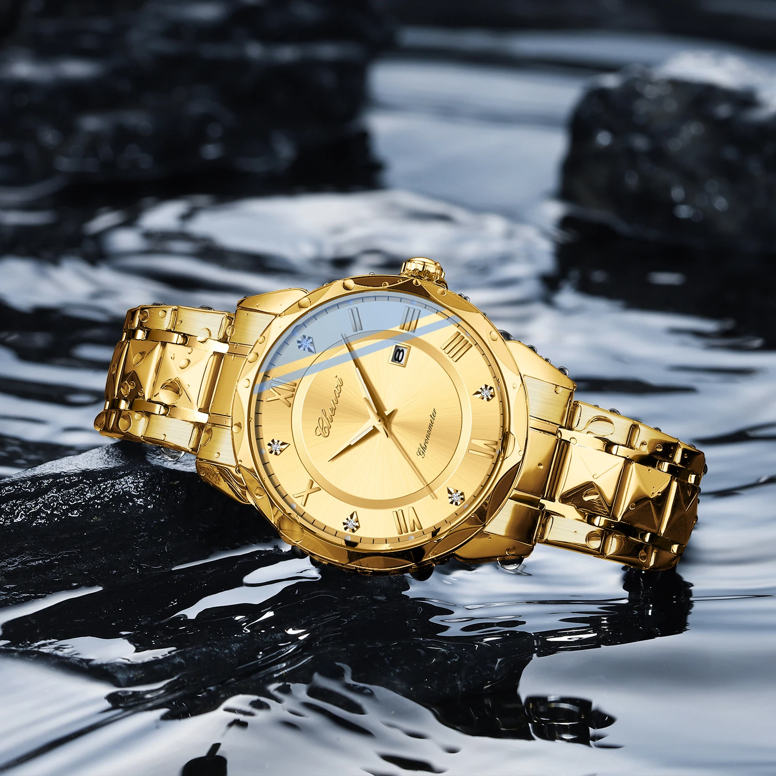 

CHENXI 682 Luxury Watch Waterproof Night Light Calendar Men's Watch Steel Strip Quartz Watches for Men Relogio Masculino Clock