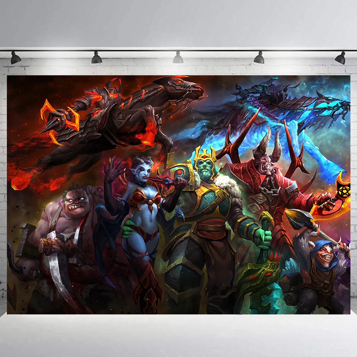 الفوضى ليلة ماجيك DOTA2 خلفية ألعاب غرفة الديكور التصوير الفوتوغرافي المنافسة ملصق خلفية راية صور استوديو الدعائم
