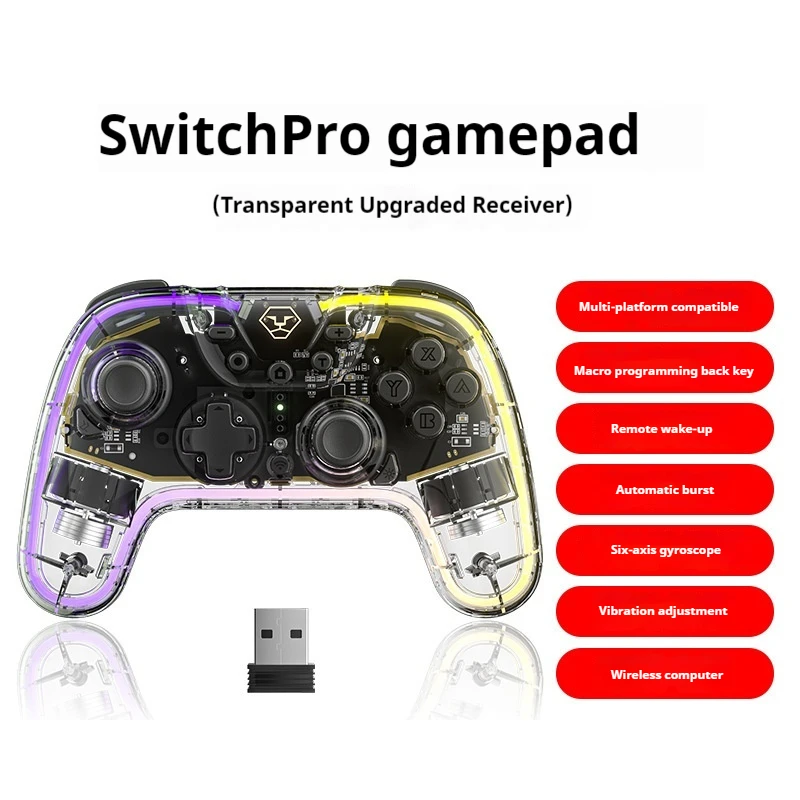 Aolion Pro controlador móvil inalámbrico Bluetooth Gamepad con giroscopio de 6 ejes para Nintendo Switch Android Iphone Pc Joystick