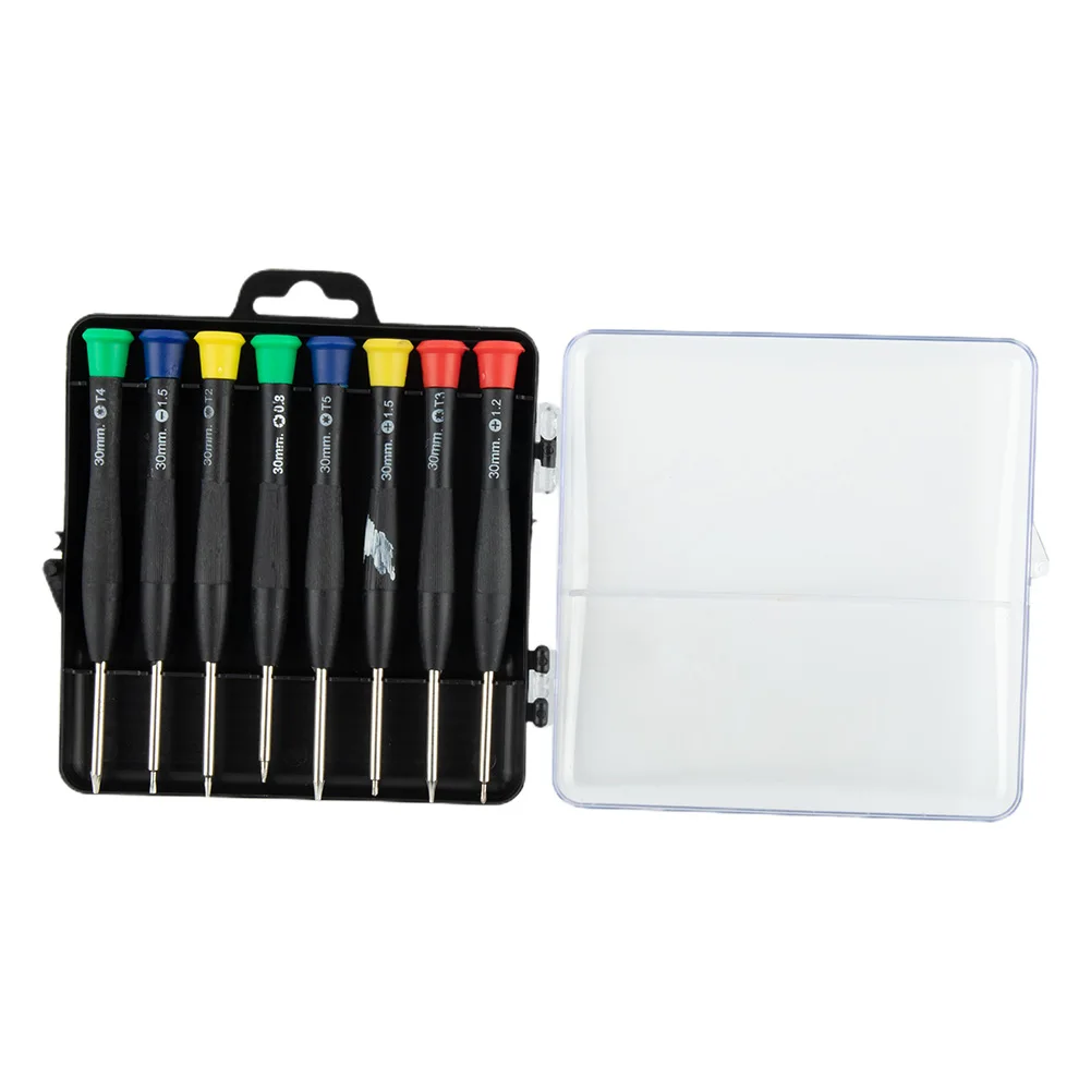 Tool Screwdriver Set Precision PH000 Practical Repair Tool SL1.5 Screwdriver Tool 118*122*20mm 8pcs/set Multicolour